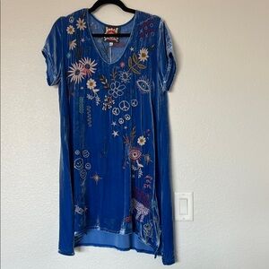 Johnny Was SoHo Velvet Drape Tunic Dress